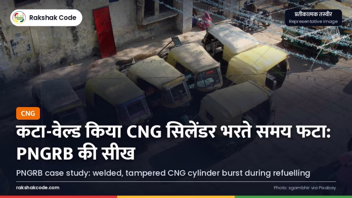 कटा सिलेंडर, ऊपर वेल्ड की हुई प्लेट: PNGRB की केस स्टडी CNG मालिकों को क्या सिखाती है CNG स्टेशन पर गैस भरने का डिस्पेंसर (प्रतीकात्मक)