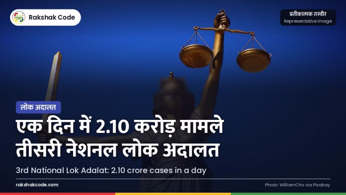 तीसरी नेशनल लोक अदालत 2026: एक दिन में 2.10 करोड़ से ज़्यादा मामले निपटे (अस्थायी आंकड़े), चालान वालों के लिए आगे क्या न्याय का तराज़ू (प्रतीकात्मक तस्वीर)